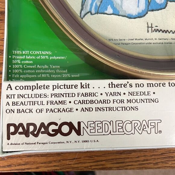 Vintage NIB Hummel Needlecraft Crewel "Kneeling Angels " Kit - Picture 7 of 9